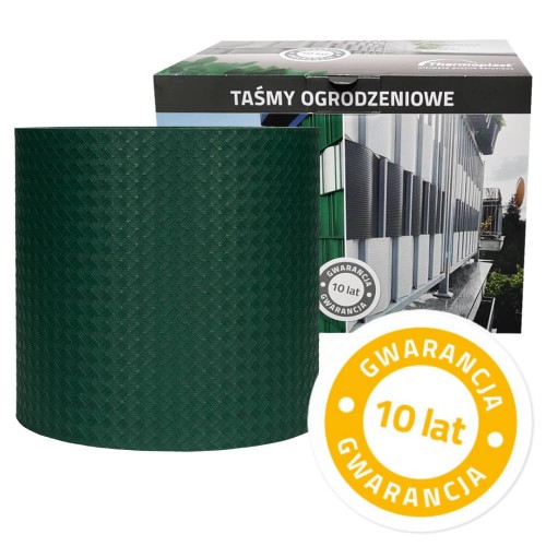 Taśma ogrodzeniowa Thermoplast® TECHNORATTAN 19cm x 26mb ZIELONA