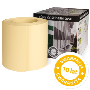 Taśma ogrodzeniowa Thermoplast® BASIC 19cm x 26mb BEŻOWA 