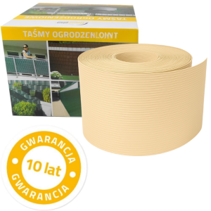 Taśma ogrodzeniowa Thermoplast® CLASSIC 19cm x 26mb BEŻOWA