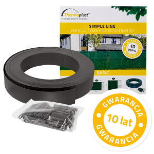 Taśma ogrodzeniowa pionowa Thermoplast® BASIC SET 4,8cm x 60m GRAFIT