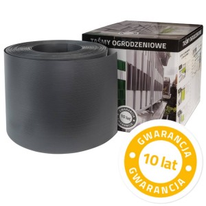 Taśma ogrodzeniowa Thermoplast® SMART MAT 19cm x 26mb ANTRACYT