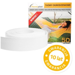 Taśma ogrodzeniowa Thermoplast® CLASSIC 4,75cm x 50m BIAŁA
