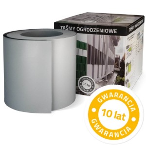 Taśma ogrodzeniowa Thermoplast® BASIC 19cm x 26mb JASNO SZARA