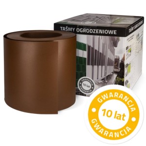 Taśma ogrodzeniowa Thermoplast® BASIC 19cm x 26mb BRĄZOWA
