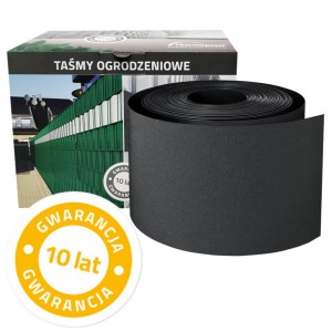 Taśma ogrodzeniowa Thermoplast® ORANGE SKIN 19cm x 26mb ANTRACYT