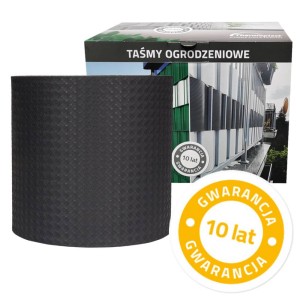 Taśma ogrodzeniowa Thermoplast® TECHNORATTAN 19cm x 26mb ANTRACYT