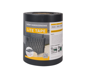 Taśma ogrodzeniowa LITE TAPE 19cm x 35mb - ANTRACYT