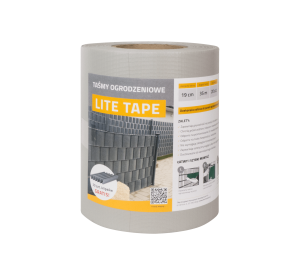 Taśma ogrodzeniowa LITE TAPE 19cm x 35mb - SZARA