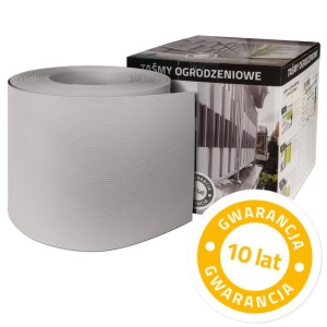 Taśma ogrodzeniowa Thermoplast® SMART MAT 19cm x 26mb JASNO SZARA